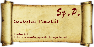 Szokolai Paszkál névjegykártya